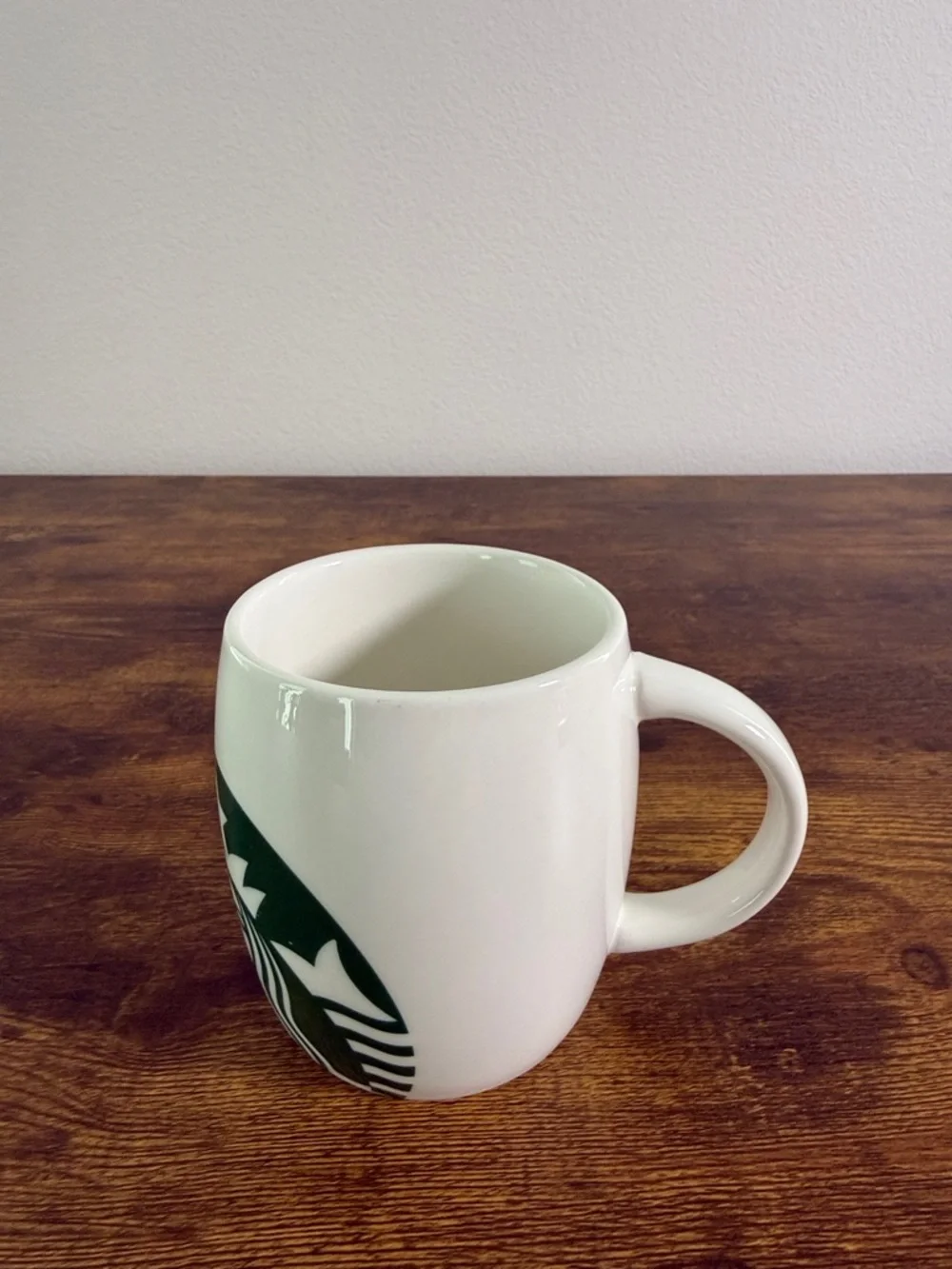 Starbucks White Mug with Green Siren Emblem, 14 Oz